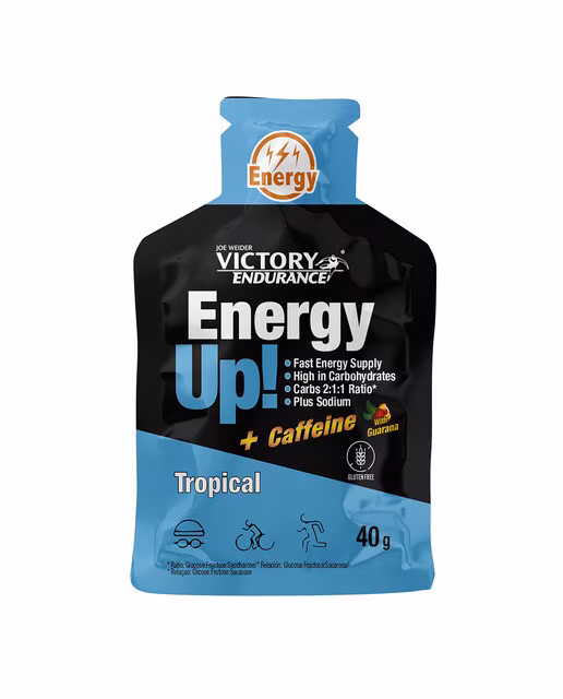 Victory Endurance - Gel Hidratos de carbono con cafeína Energy Up 40 g Tropical Victory Endurance.